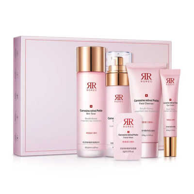 Kit carnosina antienvejecimiento con 10 mascarillas, crema para ojeras, limpiador facial, tonificador y crema de leche / ybs21029