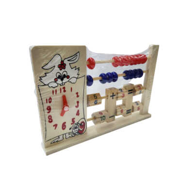 Juguete didáctico infantil de madera para sumas y restas con ábaco y dados con números de colores / zk-8179