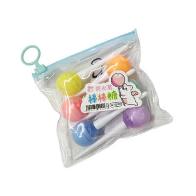Paquete con 6 marcatextos con diseño de paletas, variedad de colores / q-1020 / lu8564