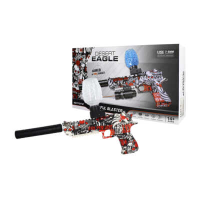 Pistola de juguete Desert Eagle con balas de hidrogel de 7-8mm, apuntador infrarrojo y estampado tipo grafiti de calavera / powerful blaster / desert eagle
