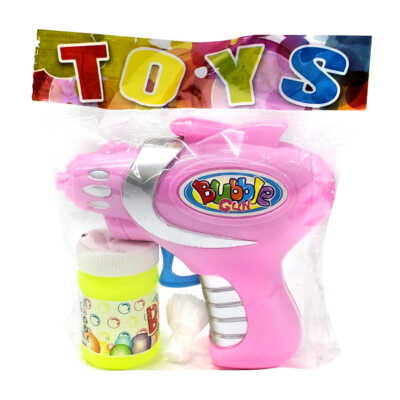 1pza Pistola manual de plástico para hacer burbujas, variedad de colores / toys bubble gun