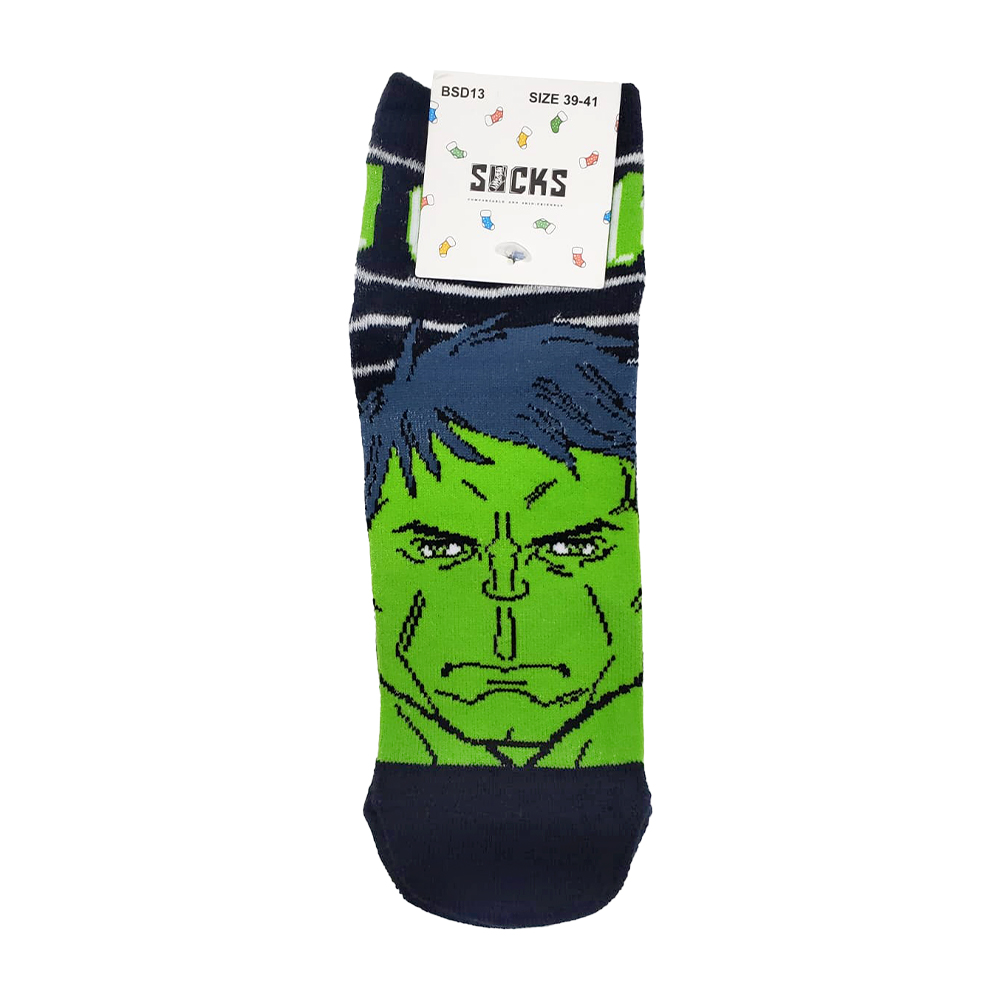 Par de calcetines elásticos de tela con diseño de los avengers talla 36-38  / socks, variedad de diseños / bsd13
