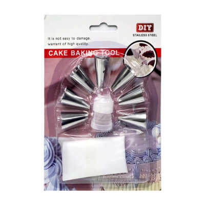 Manga pastelera con 7 boquillas intercambiables para decoración de repostería / cake baking tool cju-269