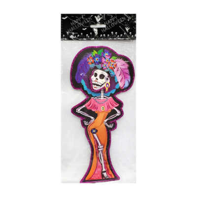1pza Adorno móvil para decoración de día de muertos con diseño de calavera 25cm, variedad de modelos