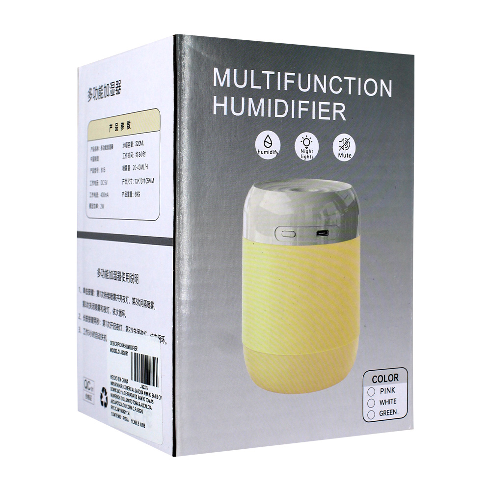 Mini humidificador a5 3 en 1 con luz y capacidad para 300ml, variedad de  colores / 2085 / xjd-0329 – Joinet