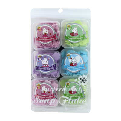 Paquete 12 estuches con láminas de jabón, variedad de colores / bacteriostat soap flake / ly-xshp-001-14