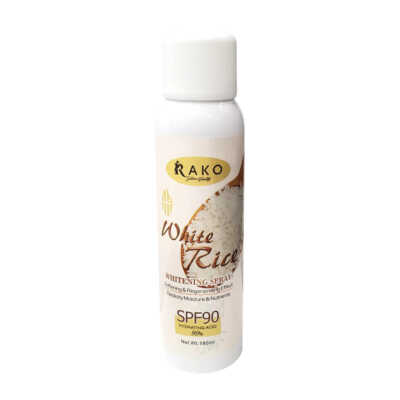 Aerosol aclarante rako de arroz blanco con factor spf90 180ml / rk986