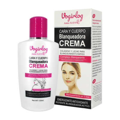 Crema blanqueadora con extracto de leche y colágeno 120ml / 227062