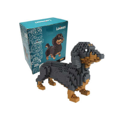 Figura armable de bloques con 836pzas con forma de perrito / dm3017