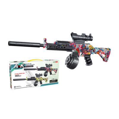 Pistola de juguete de hidrogel tipo a-k edición táctica cristal bullet gu eléctrica y manual con accesorios / 620-4
