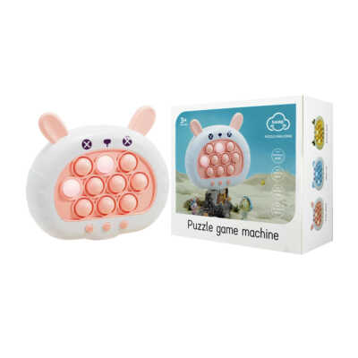 Pop-it con cubierta de plastico en forma de conejo con luz, sonido y diferentes modos de juego / lp-001
