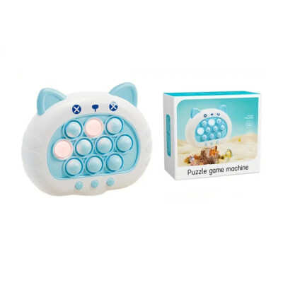 Pop-it con cubierta de plastico en forma de gato con luz, sonido y diferentes modos de juego / lp-003