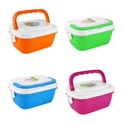 Tupper rectangular infantil con asa, variedad de colores / good vibes only / inn-js-153 / x380