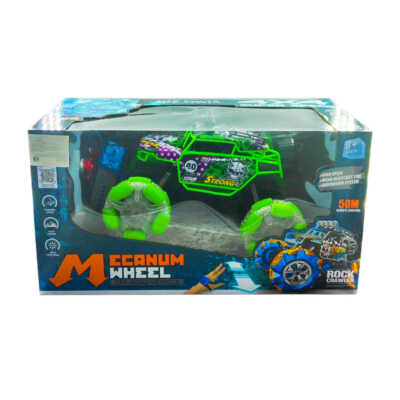 Carro 4x4 super speed mecanum wheel de control remoto 50m multidireccional + comando de mano, variedad de colores / qx3688-40st