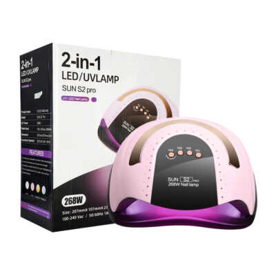 Lámpara led 2 en 1 con detalles metálicos de 268 watts, variedad de colores / sun s2 pro