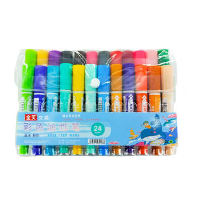 Paquete de 24 marcadores dobles de colores brillantes / marker / young-29-2