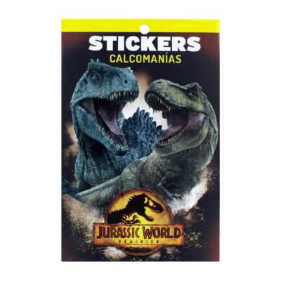 Block de stickers calcomanías granmark con diseños de jurassic world dominion / 152-844