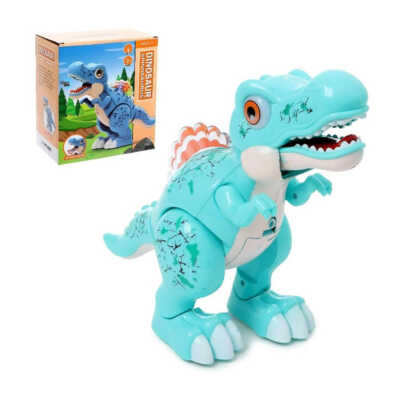 Juguete en forma de dinosaurio spinosaurus con movimiento, luz y sonido, variedad de colores / 3368