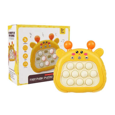 Juguete pop it tipo consola con luces y sonido + diseño de jirafa, variedad de colores / fast push puzzle game / 608