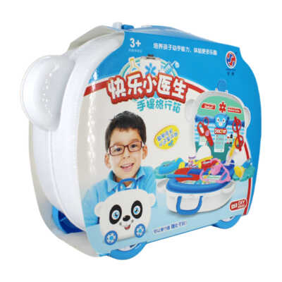 Bolso de plástico con forma de panda + juguetes tipo doctor, variedad de accesorios / 811-62