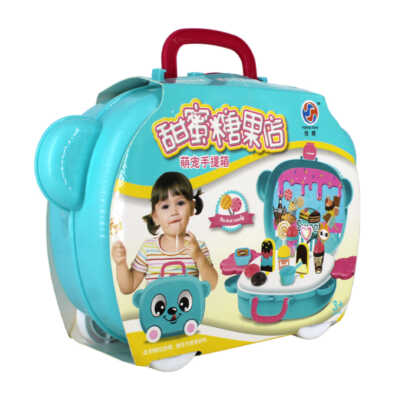Bolso de plástico con forma de oso + juguetes tipo tienda de helados, 14pzas / 811-71