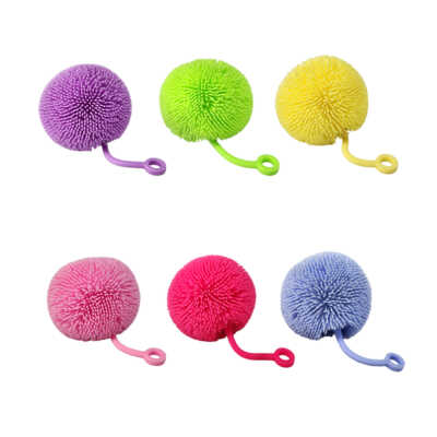 1pza Juguete antiestrés redondo de goma con luz led, variedad de colores / flashing squirrel / lc-d0368