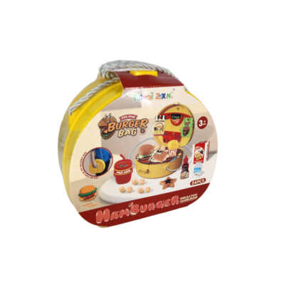 Bolsa de plástico con juguetes de temática tipo restaurante de comida rápida, 24pzas / hamburger / yy-o92