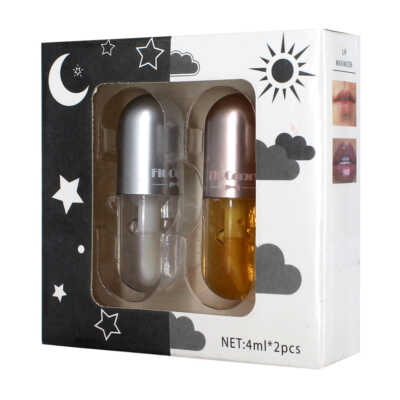 Kit 2 en 1 con gloss hidratador y gloss para aumentar tamaño de labios, 4ml / fit colors