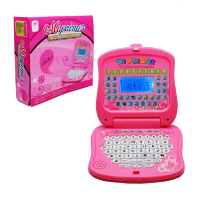 Mini laptop interactiva mi primer computadora portátil con sonido aprende números y letras, variedad de colores / hd1005d