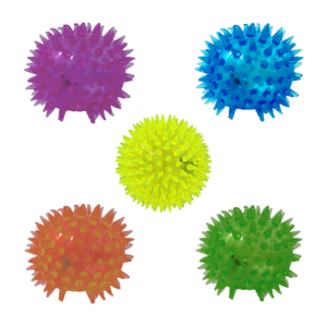 Pelota mordedera para perro con luz de colores y diseño de picos, variedad de colores / jr1789