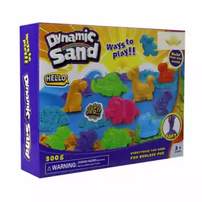 Set de arena mágica para moldear + 8 moldes de animales, 300g / dynamic sand / kb253321