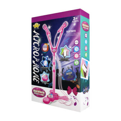 Set de 2 micrófonos bluetooth de juguete con luces y sonido / microphone / kh149459
