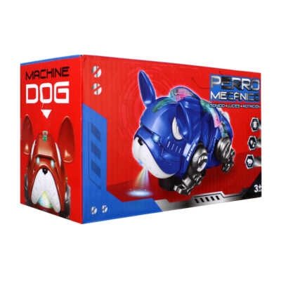 Perrito de juguete con movimiento, luz y sonido, variedad de colores / machine dog