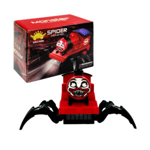 Tren de juguete con patas de araña, luz y sonido / spider monster