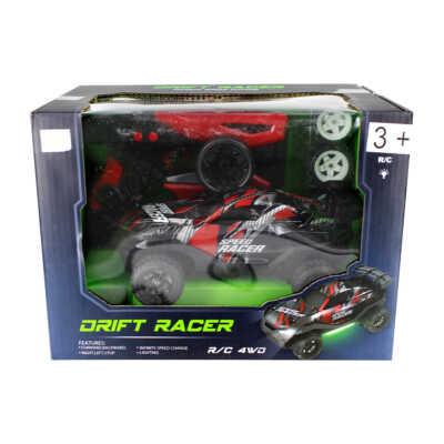 Carro a control remoto con 4 llantas intercambiables para derrapes, luces y obstáculos / drift racer / kx223011
