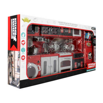 Cocinita interactiva grande con utensilios de juguete / kitchen series