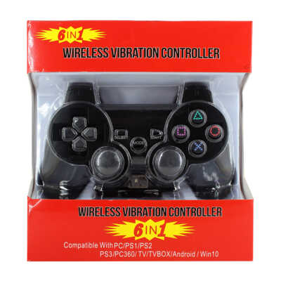Joystick control inalámbrico 6 en 1 compatible con PlayStation, pc, TV box y Android con diseño dualshock / lu6647