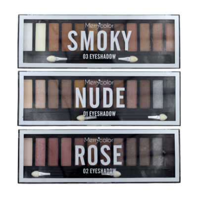 Paleta de sombras para ojos con 12 tonos, variedad de colores / merrycolor