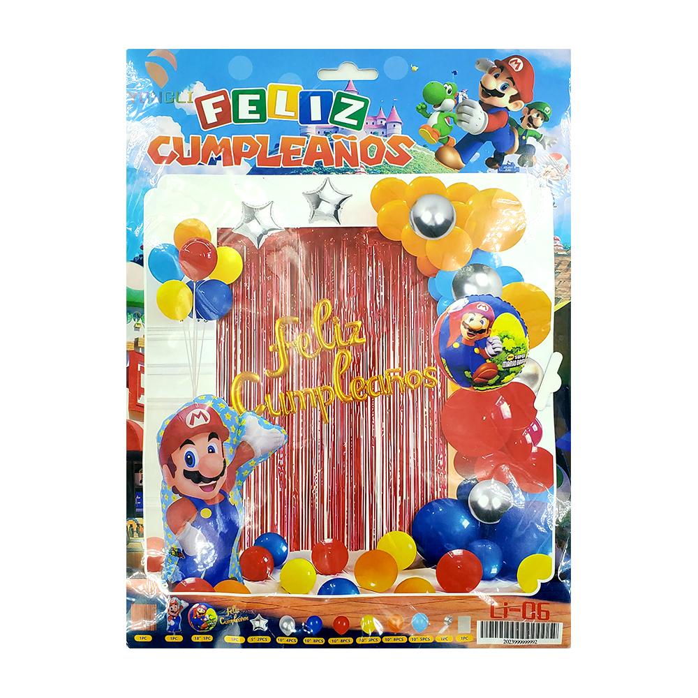 Super Mario Bros - Kit de decoración para fiestas de cumpleaños