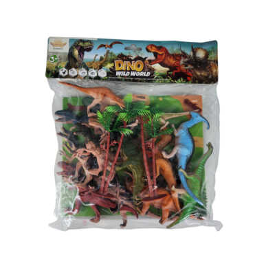 Paquete dinosaurios pequeños de plástico dino wild world con accesorios, variedad de modelos / kq252121