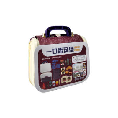 Maletín infantil de juguete con 23pcs en accesorios para restaurante de comida rápida / high quality role play / 955