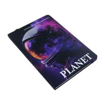 Cuaderno libreta de pasta dura con resorte + diseño de astronauta-planet, variedad de diseños / sh-a52513