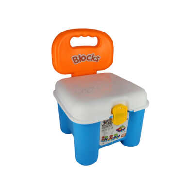 Mini silla de plástico con bloques de construcción 140pzas blocks, variedad de colores / wt3720