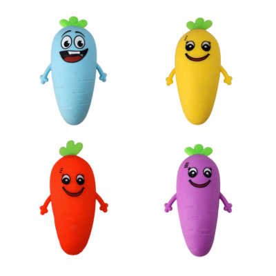 1pza Squeeze de juguete antiestrés en forma de zanahoria, variedad de colores / animal squeeze tous / lc-d0329