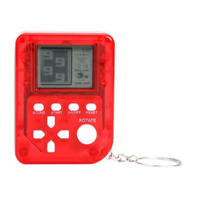 1pza Llavero mini game consola retro de plástico con diversos juegos, variedad de colores