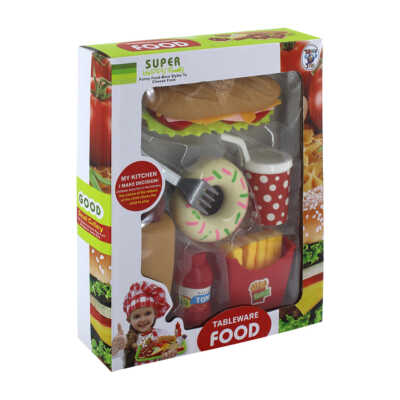 Set juego de comida rápida baguette y hot dog tableware food / wt3747