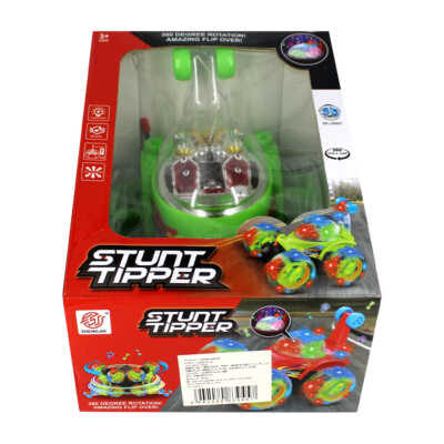Carro a control remoto stunt tipper con luces 3d, música, rota y gira 360°, variedad de colores / yong-01-15
