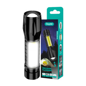 Mini lámpara linterna táctica recargable buytiti con luz lateral, cable usb, correa y ángulo ajustable, 9-10cm / 511s / sd-561 / mini zoom flashmgit