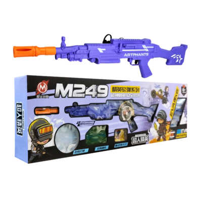 Pistola / rifle de juguete lanza dardos m249 eva x6 + accesorios / 189-3