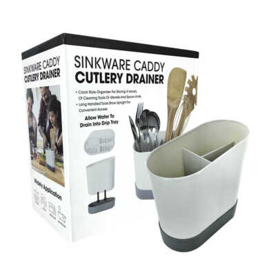 Escurridor desmontable de plástico multiusos sinkware caddy 2 compartimentos 14.5x16.5x15.5cm / 81092 / 12924